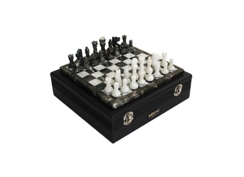 Jeu échecs marbre noir - en,