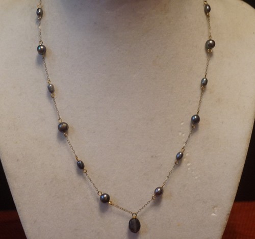 Black pearl gold filled - 16",