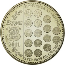 [#710862] France, Médaille, L'Europe des XXVII, Bienvenue à l'Estonie, 2011,