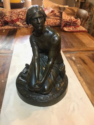 Statue bronze patiné - statue,