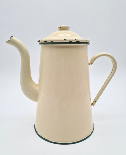 Ancienne cafetière émaillée - cafetière,