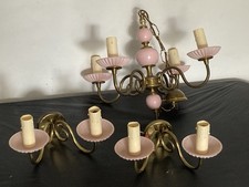 Lustre + 2 appliques Bobèches