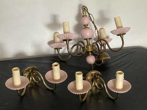 Lustre appliques bobèches - +, 2