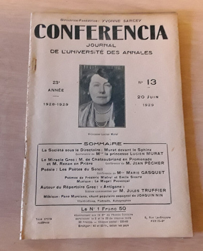 Conferencia revue 1929 - conferencia,