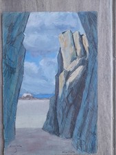 peinture symboliste grotte mer