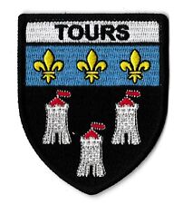 Patche Tours écusson brodé patch thermocollant ville France blason