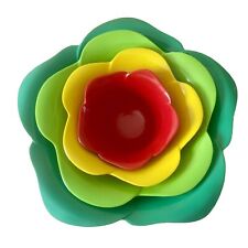 Zak! Designs 4 Saladiers fleurs emboitables Plastique mélamine pop style 70s