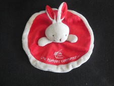 546/ doudou plat rond lapin