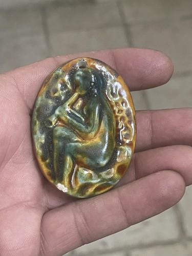 Céramique pendentif signé - céramique,,