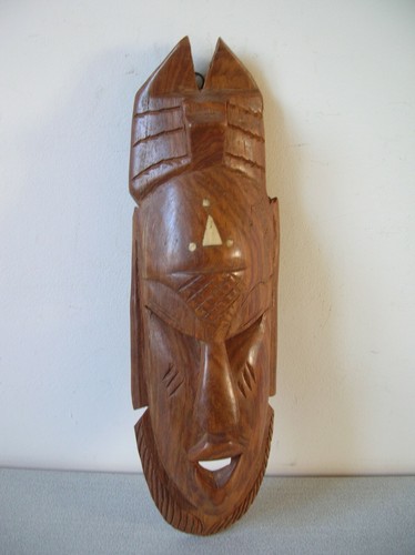 Masque africain mural - , bois