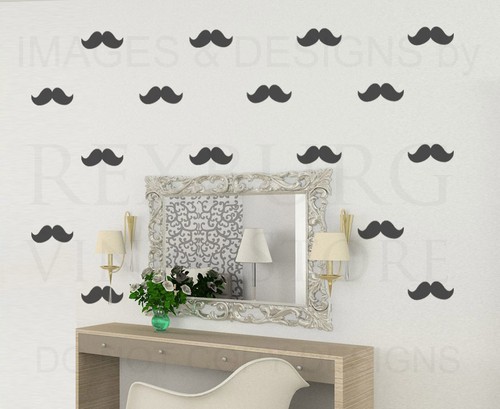 Moustache mural wall decal - moustache,
