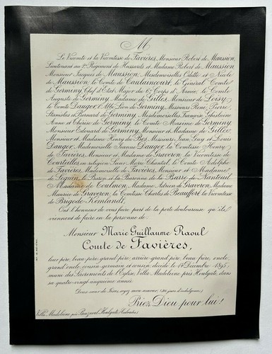 Comte favieres maussion faire - maussion,