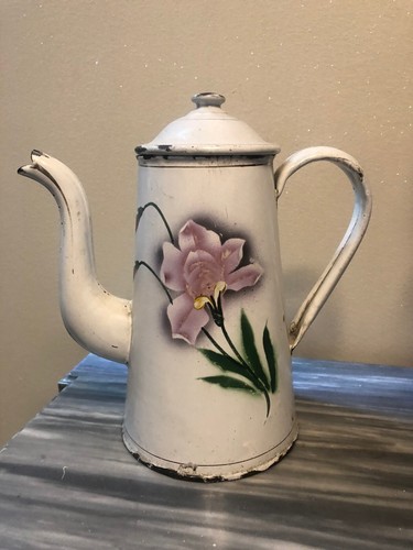 Cafetiere emaillee ancienne - cafetiere,