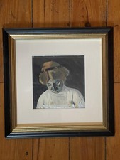 Anonyme - Huile sur papier -