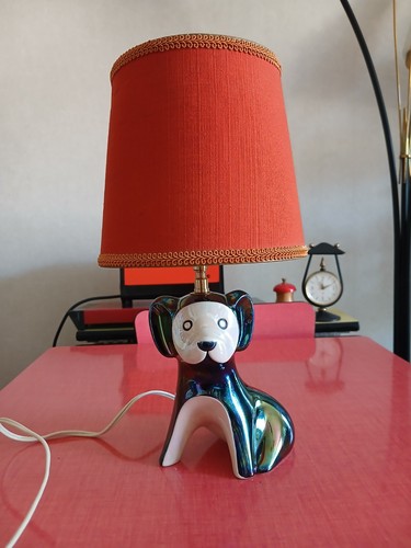 Lampe vintage 1960 - chien, en