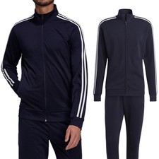 Combinaison d'hiver homme sweat-shirt + pantalon zippé bandes chaudes coton...