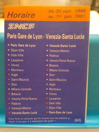 Horaires paris gare - gare, lyon