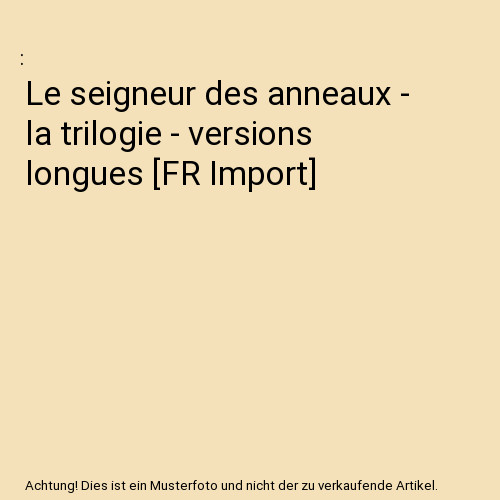 Seigneur des anneaux la - seigneur,