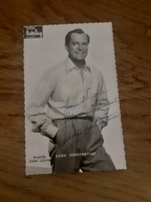 Eddie CONSTANTINE, chanteur, acteur, artiste, Carte Postale, Autographe Dédicace