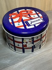 Objet Publicitaire Jacadi 1997 Grande Boîte Ronde Métal Vintage Jacadi 1997
