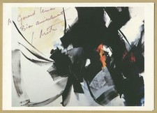 Jean Miotte (1926-2016) - Peintre français - Carton d'invitation dédicacé - 1993