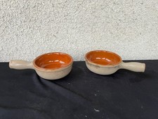 Duo de cassolettes en terre cuite vernissée
