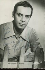 Georges GUETARY PHOTOGRAPHIE sur CARTE 14*9 HARCOURT -2- avec RARE AUTOGRAPHE