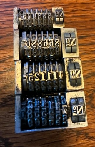 Letterpress numbering - 4,