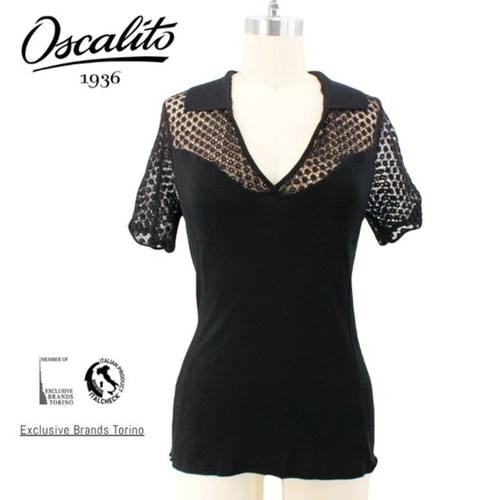 Oscalito black knit top neck - knit,