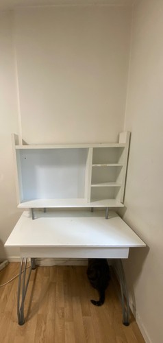 Bureau blanc laqué acier - et,