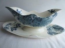 Saucière signée Jules Vieillard Bordeaux modèle Oiseaux