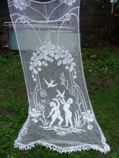 ancien grand rideau en filet