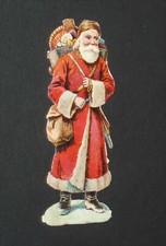 RARE CHROMO DECOUPIS 1870-1885 VICTORIAN DIE CUT XMAS CHRISTMAS PERE NOËL HOTTE