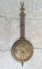 Balancier d'horloge Décor chardons et marguerites 1900