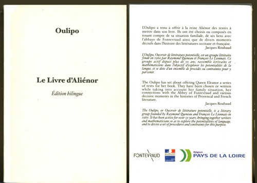 Oulipo jacques roubaud - oulipo,, "le