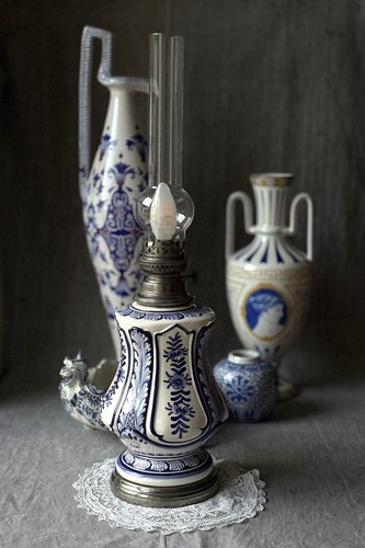 Lampe ancienne électrifiée