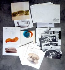 1973 C.B.Z QUASAR Chauffeuse Pouf Canapé Chaise Coussin Design Brochure Tarif