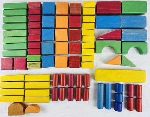 Vintage wooden toy blocks - vintage,
