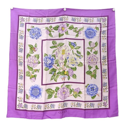 Foulard fleurs gucci - à,