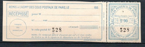 Z10 colis postaux - z10-15, paris