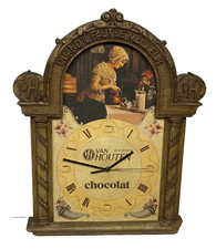 Ancienne PENDULE publicitaire CHOCOLAT VAN HOUTEN horloge murale
