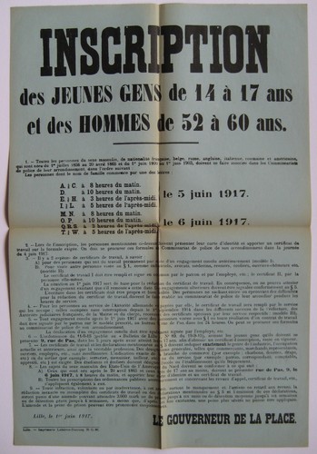 Affiche originale 1917 guerre - affiche,