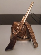 Sculpture Bronze Chasseur Nature Yves Lohé