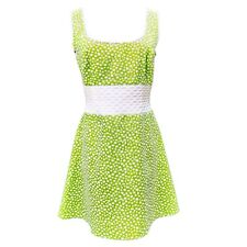 Robe Courte Fleurie Femme Taille S Tim Bargeot Vert Clair Vintage Très Bon État 