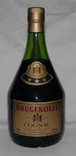 Bouteille Cognac Brugerolle 3 étoiles - années 70's - 70 cl