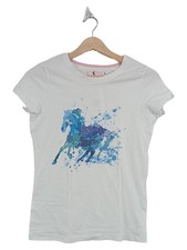T-Shirt Fille Blanc Cheval