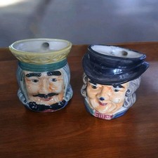 Lot de 2 mugs vintage personnage en céramique - Made in Japan - Années 50s