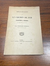 Livre Simples Réflexions sur le Chemin de Fer d'Auxerre à Nevers 1860 (1-2B)