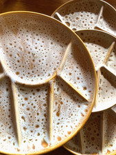 Assiettes à fondues Niderviller modèle Fauve 1960 made in France