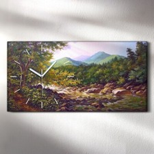 Horloge murale sur toile 60x30